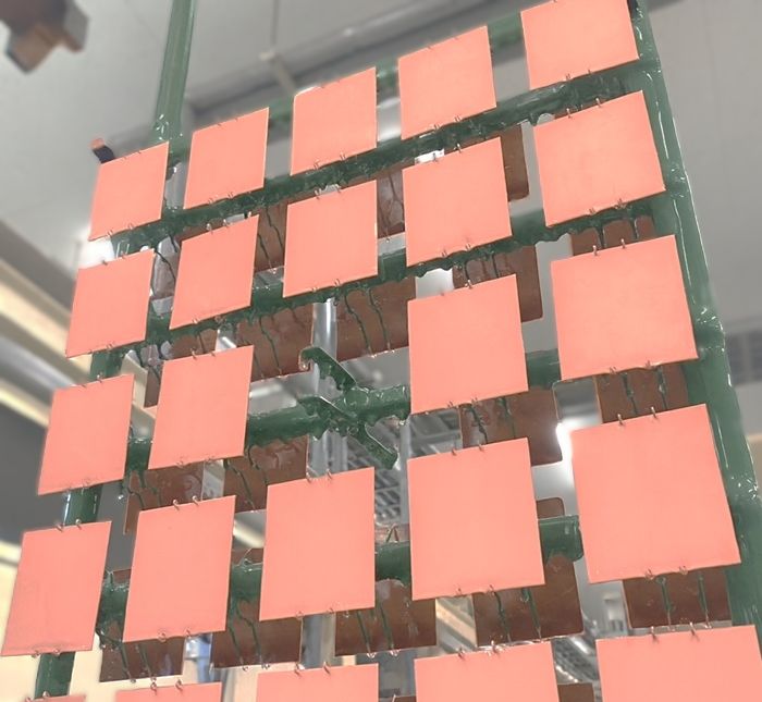 基板への電解めっき 画像